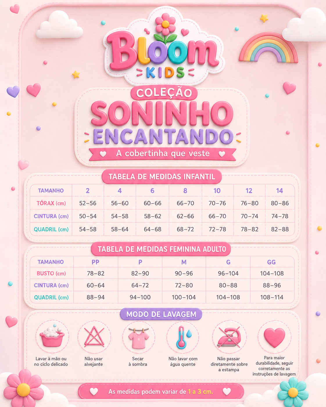 Pijama Infantil Soft Felpudo Soninho Encantado — A Cobertinha que Veste